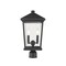 Z-Lite Beacon 2 Light Outdoor Post Mount Fixture, Black & Clear Beveled 568PHBR-BK - alternate 1